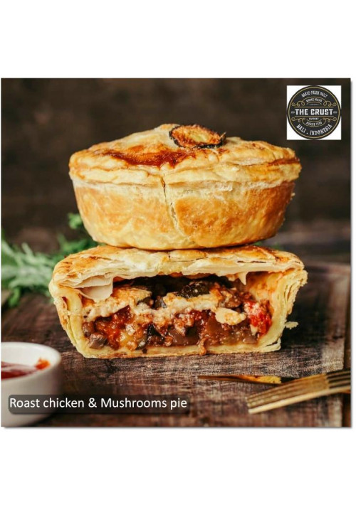 Bali THE CRUST handmade pies frozen CHICKEN ROAST & MUSHROOMS +/- 250g